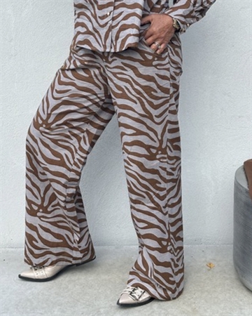 Gaspar Express Honolulu Grey Zebra wide leg 2407917 Bukser